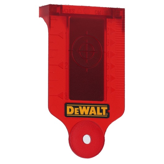 DEWALT photography accessory DE0730, DE0730-XJ, transparent red with target and ruler markings.
