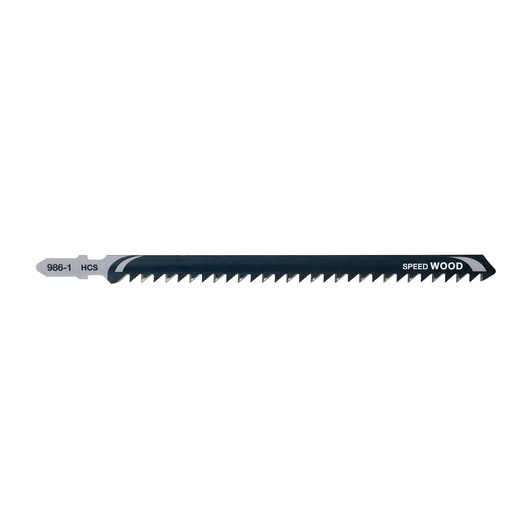 DEWALT DT2169 jigsaw blade for fast wood cutting, with sharp teeth and HCS marking, shown against a white background.