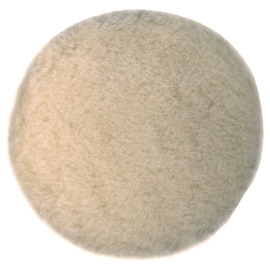 Round wool polishing pad for photography, light beige color, DEWALT DT3620 accessory.