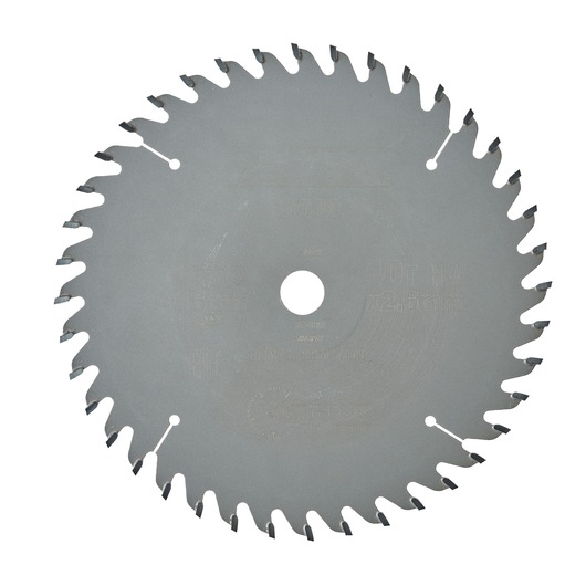 A DEWALT DT4063 circular saw blade with sharp teeth, shown against a white background.