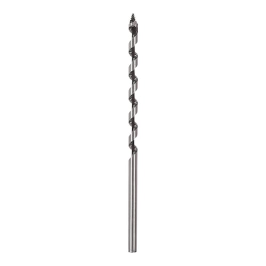 A metal wood auger drill bit with a spiral design for precise drilling, shown against a white background.