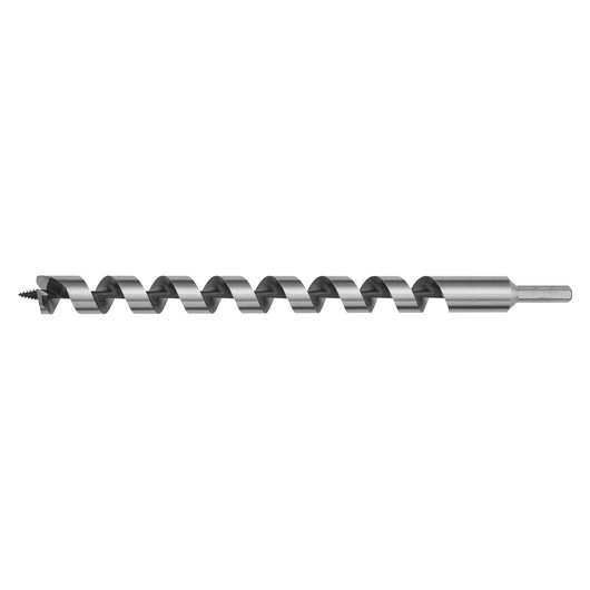 DEWALT auger drill bit DT4649, metal, spiral design for wood drilling, shown on white background.