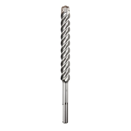 A spiral metal drill bit for power tools, shown vertically against a white background.