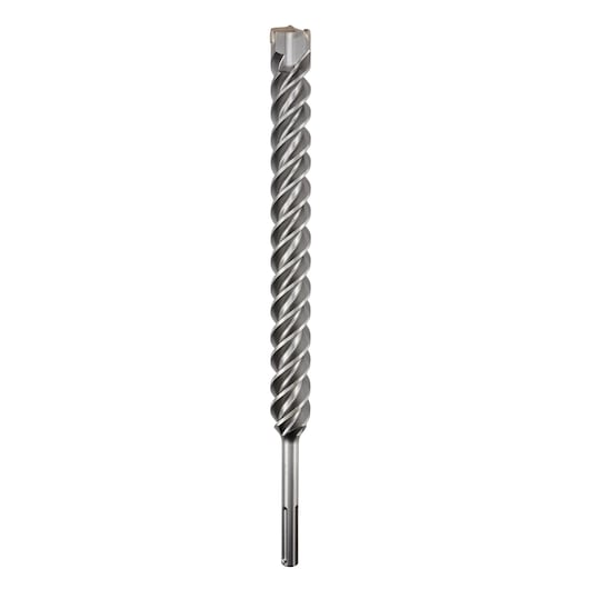A DEWALT SDS drill bit with spiral grooves for masonry or concrete drilling, shown vertically on a white background.