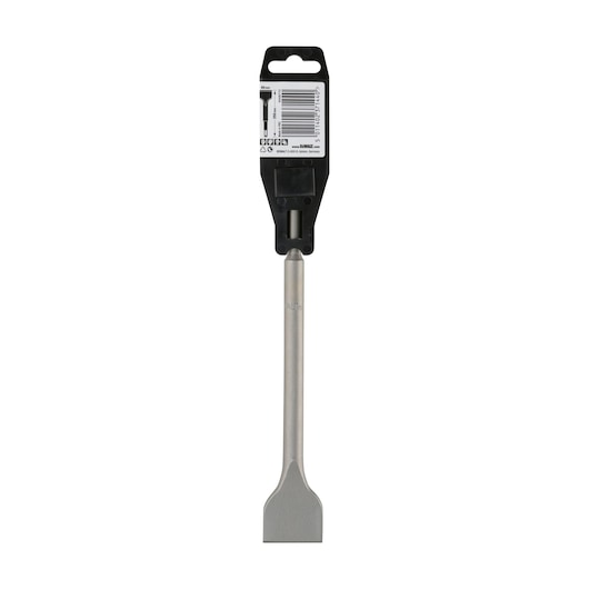 DEWALT DT6803 flat chisel with packaging, designed for use with power tools; silver shaft and black label.