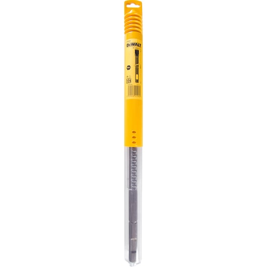 DEWALT DT6943 SDS Plus chisel in yellow and clear packaging, suitable for drilling or chiseling tasks.