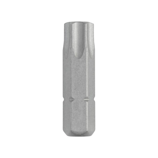 A DEWALT DT7259 silver screwdriver bit with a hex shank, shown upright on a white background.