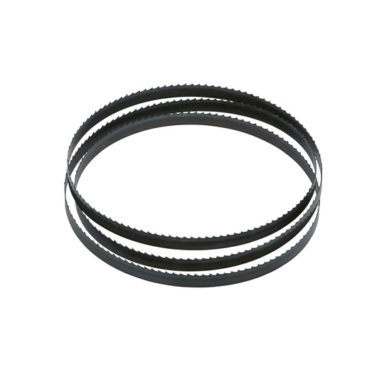 DEWALT DT8474 band saw blade with sharp teeth, designed for precise cutting in metalworking or woodworking tasks.