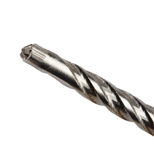 Close-up of a DEWALT DT8917 masonry drill bit with pointed tip for concrete and stone.
