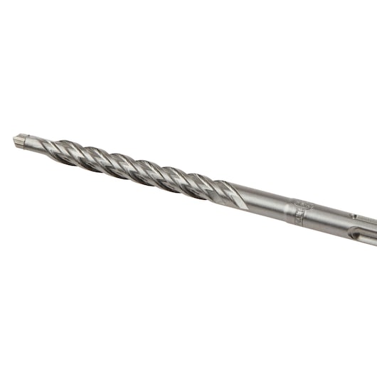 Metal masonry drill bit with spiral fluting, used for drilling into concrete and stone surfaces.