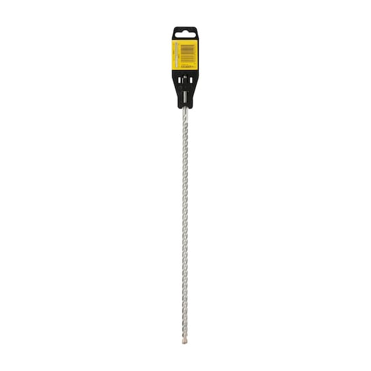 DEWALT DT9545 long masonry drill bit with yellow label, shown upright on white background.