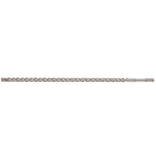 A long, spiral metal drill bit, suitable for use with power drills, shown against a white background.