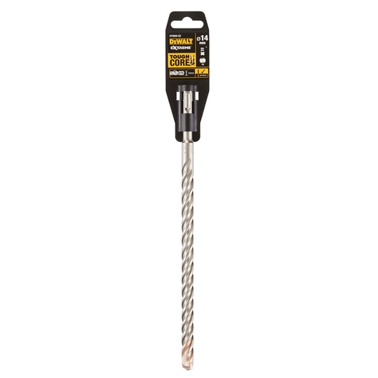 DEWALT DT9569 Tough Core SDS drill bit for masonry, silver color, shown in retail packaging.