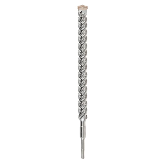 A DEWALT SDS drill bit with a spiral design for masonry and concrete, shown vertically on a white background.