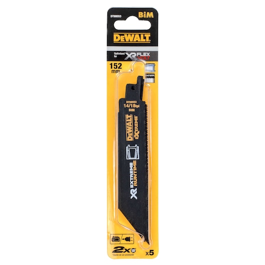 DEWALT XR saw blade pack, 152mm, for photography. SKUs: DT99553, DT99553-QZ.