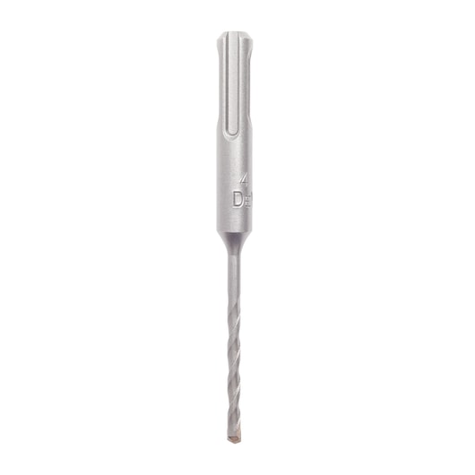 Single DEWALT metal drill bit for use with power tools, shown vertically on a white background.