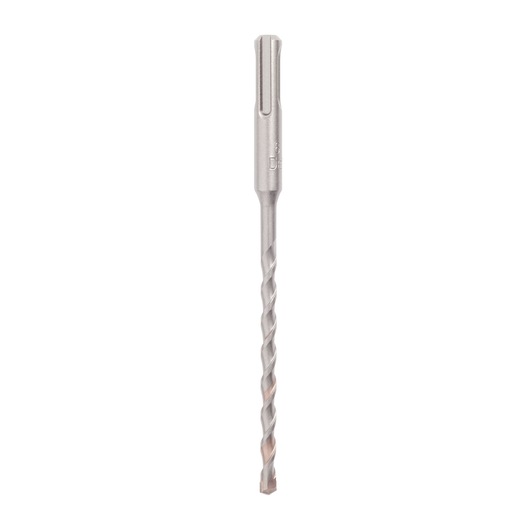 A DEWALT SDS drill bit with spiral design, shown upright against a white background.