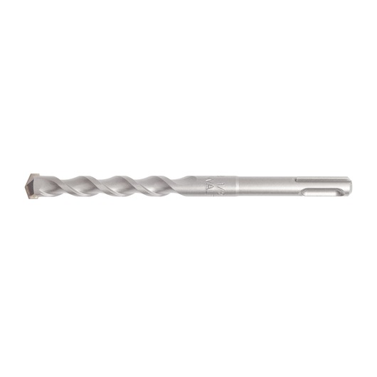 A DEWALT SDS rotary hammer drill bit with a spiral design and flat carbide tip, shown on a white background.