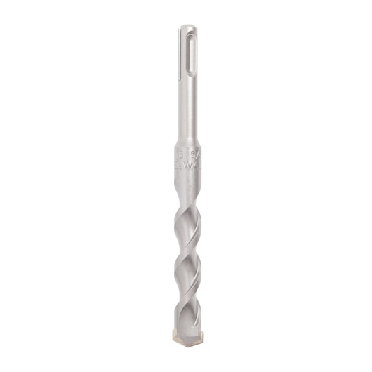 DEWALT metal masonry drill bit with spiral design and SDS shank, shown upright on white background.