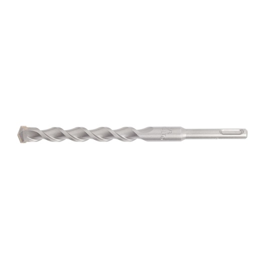 Single silver masonry drill bit with SDS shank, spiral flute and flat tip, shown on a white background.
