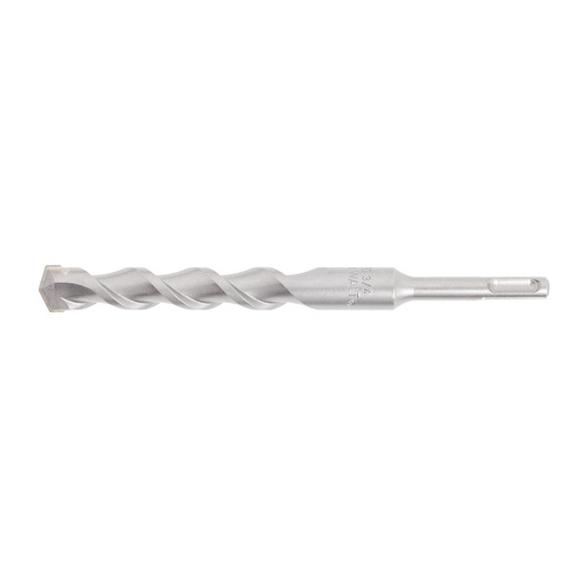 Silver DEWALT masonry drill bit with SDS shank, used for concrete and stone drilling.