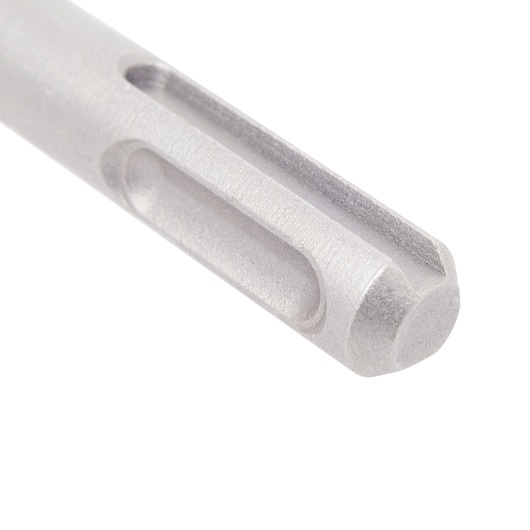 Close-up of a metallic cylindrical tool with grooves, shown against a white background.