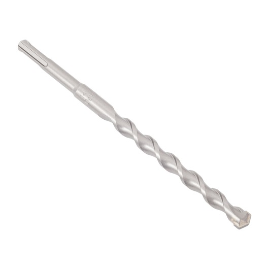 Single silver DEWALT masonry drill bit with a spiral design, shown on a white background.