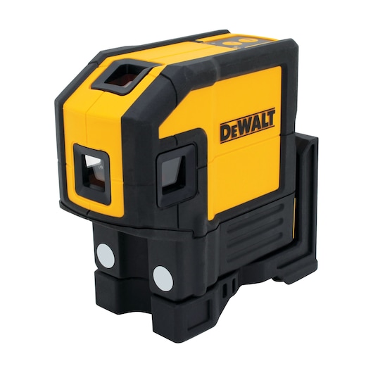 DEWALT DW0851 yellow and black laser level, used for accurate alignment in photography or construction.