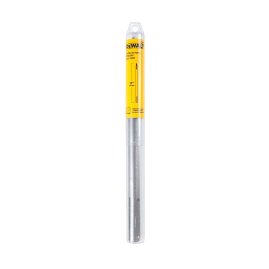 DEWALT drill bit in a cylindrical plastic pack with yellow label, shown against a plain white background.