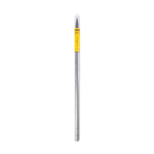 DEWALT metal drill bit in plastic packaging, shown upright against a white background.