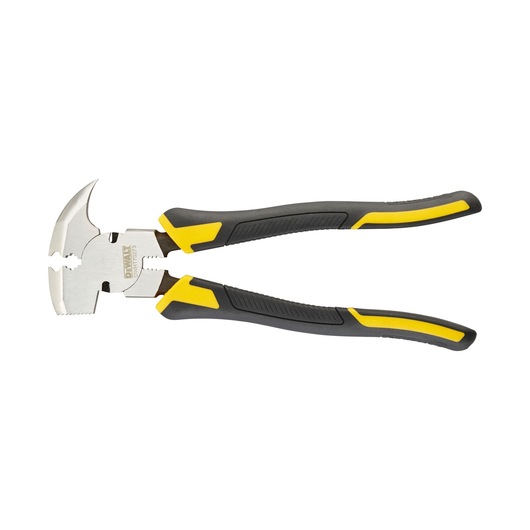 DEWALT multi-function pliers with black and yellow handles on a white background.