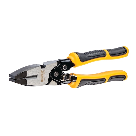 DEWALT pliers with yellow and black grips, designed for cutting and gripping tasks in construction or DIY projects.
