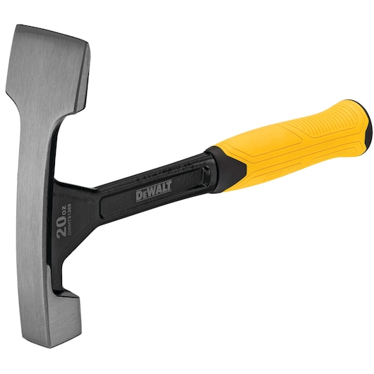 DEWALT 20 oz hammer with yellow and black handle, steel head, and straight claw, product code DWHT51389-0.