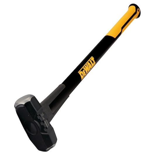 DEWALT sledgehammer with yellow and black handle, shown against a white background.