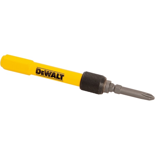 DEWALT yellow screwdriver tool with black handle and interchangeable bit, model DWHT58503-0.